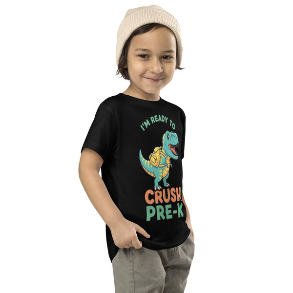 I'm Ready to Crush Pre-K Toddler T-Shirt | Back to School Dinosaur Tee
