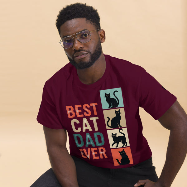 Best Cat Dad Ever Classic Tee: Showcase Your Feline Fatherhood, Paw by Paw!